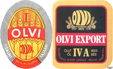 Olvi, olutetikettej