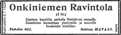 Onkiniemen Ravintola